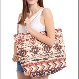 AZTEC PATTERN TOTE BAG, New! 🌵